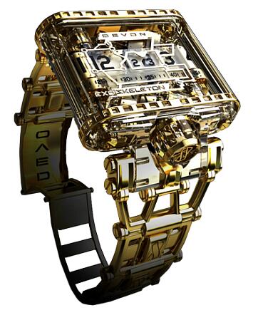Devon Exoskeleton Gold Replica Watch